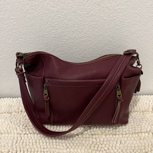 The Sak Collective Burgundy Leather Shoulder-bag